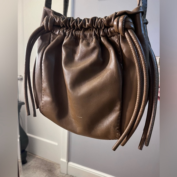SOLD Proenza Schouler Brown Leather Drawstring Bucket Bag - Picture 2 of 11